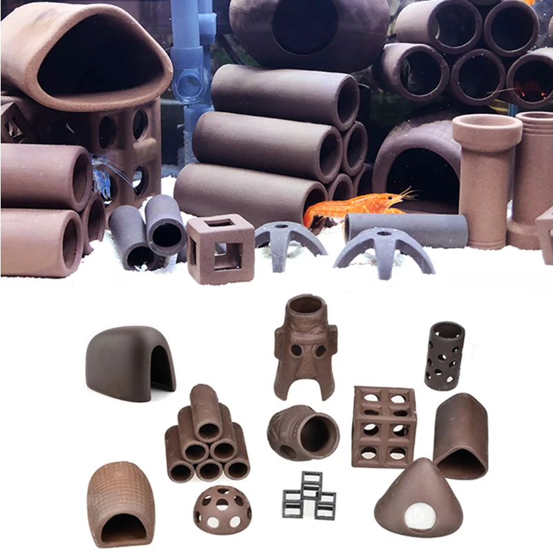 1 шт. керамика креветки дом для аквариума укрытие украшение скрытие пещера