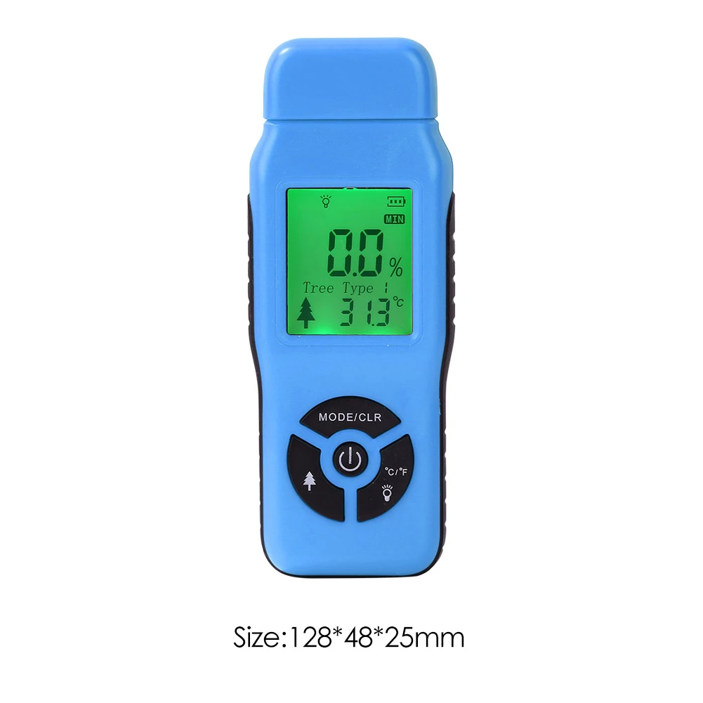 

Wood Moisture Meter Handheld Two Pins Digital Wood Moisture Meter Wood Humidity Tester Timber Damp Detector with LCD Display 1pc