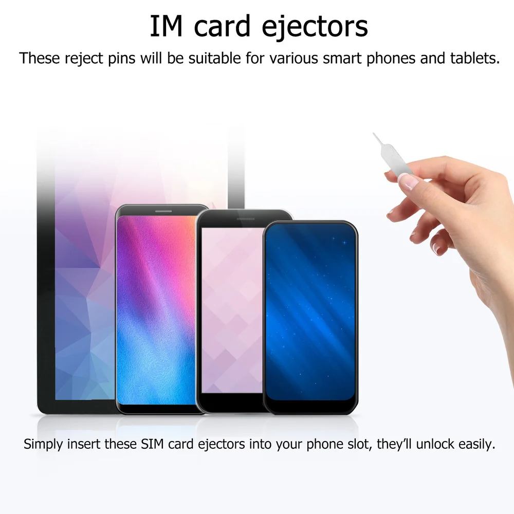 

100 Pcs SIM Removers Eject Cellphone Ejector (Silver)