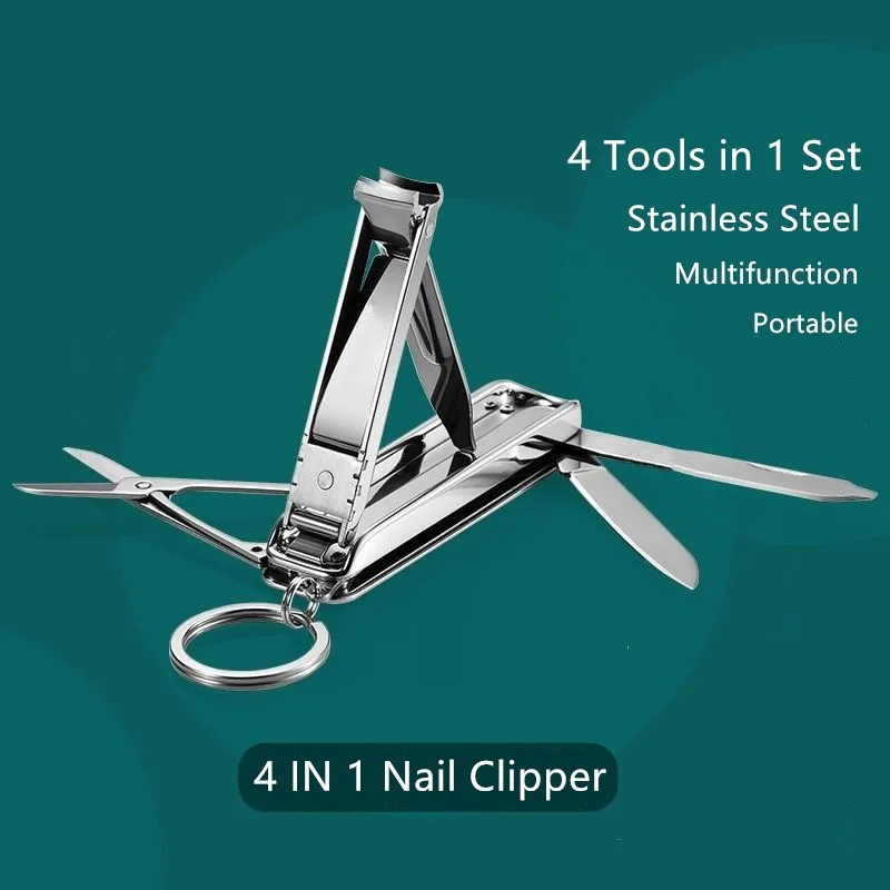 Машинка для стрижки ногтей 4 в 1 складной резак переносной практичный Маникюрный