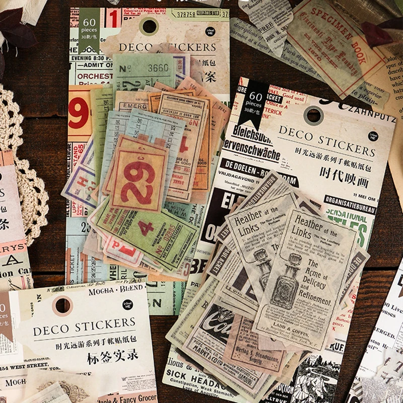 60 шт. декоративные наклейки из бумаги васи для скрапбукинга дневники стикеры