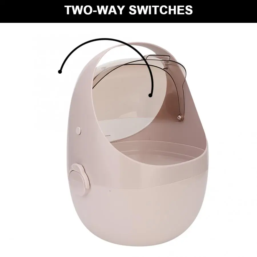 Beauty Cosmetics Case Desktop Portable Makeup Organizer Cosmetic Storage Box Jewelry Container with Lid Round Pink Make-Up Tool | Красота и