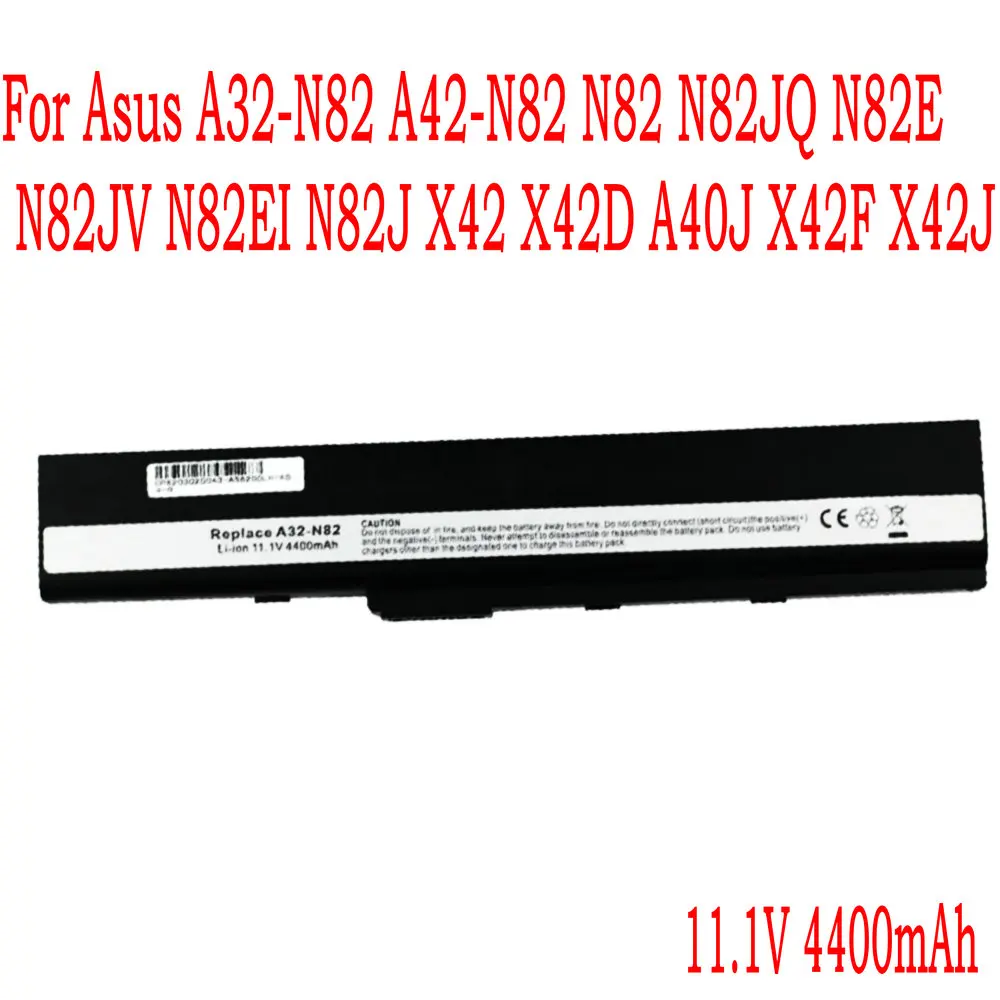 Высокое качество 11,1 V 4400mAh аккумулятор для ноутбука Asus A32-N82 N82 N82JQ N82E N82JV N82EI N82J X42 X42D A40J X42F X42J