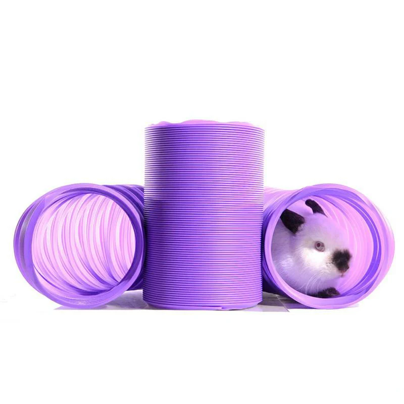 Телескопический канал для хомяка кролик морская свинка туннель игрушки розовая