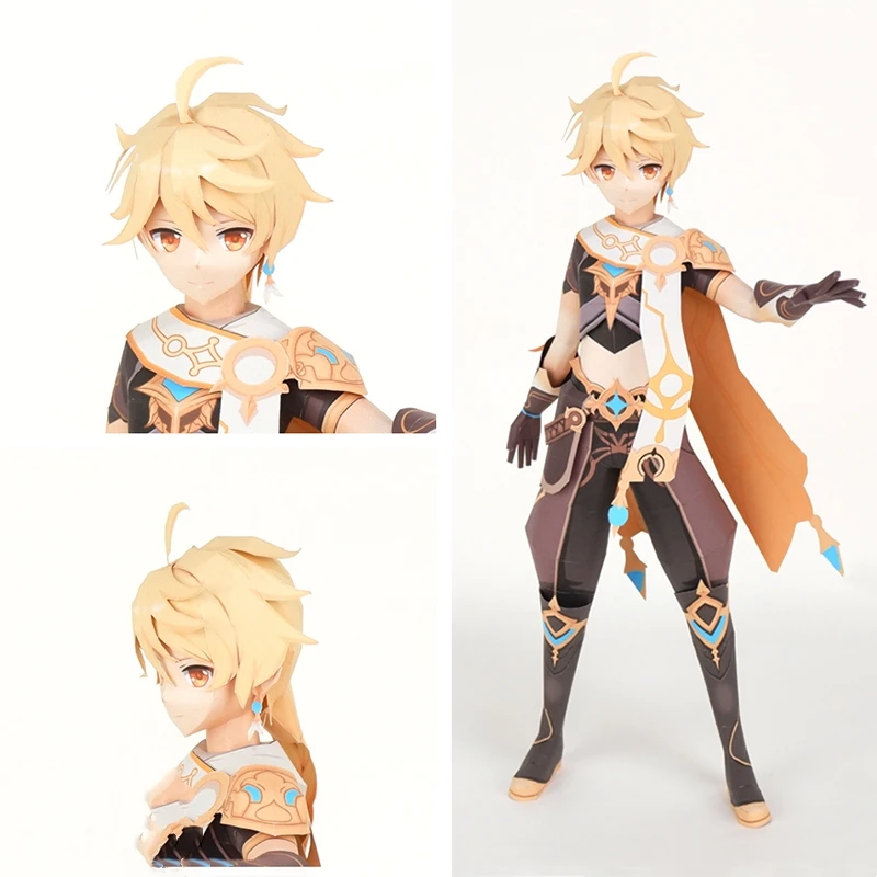 Game Genshin Impact Character 3D DIY Paper Model Figure Stand Plate Desk Decor Barbara Paimeng Anime Standing Sign Gifts | Игрушки и