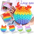 Большая сумка для игрушек-фиджет, пузырьковый попет, подвеска, новая сумка, попит для взрослых, игрушки для декомпрессии, антистресс Поп Ит