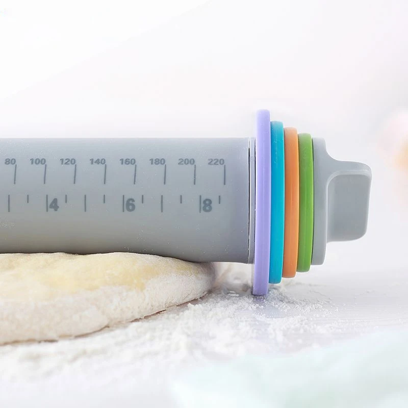 

New adjustable silicone rolling pin, rolling pin, flour stick, household kitchen tool