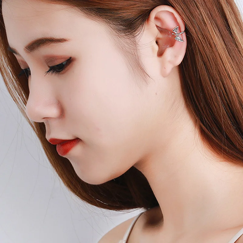 MEETSOFT серебряные предотвращающие аллергию Клипсы Серьги для женщин Модный дизайн