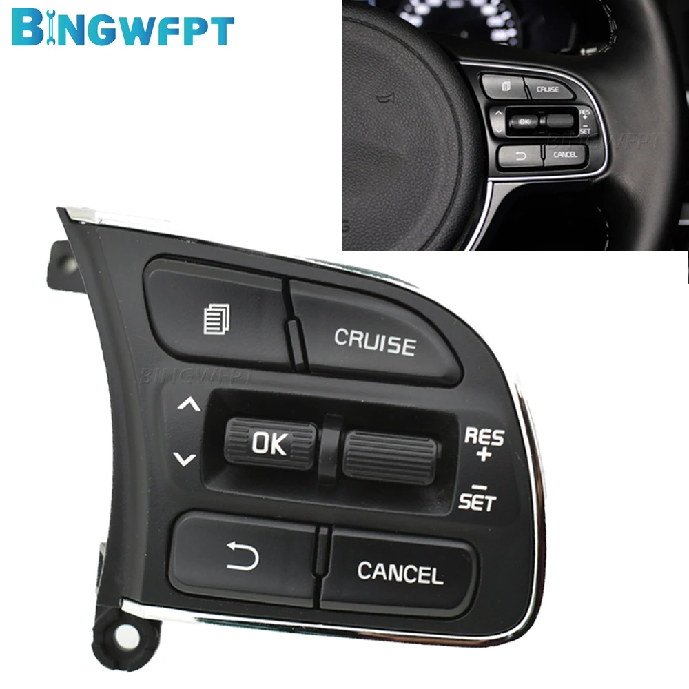 

Right Button Steering Wheel Cruise Button Car Accessories For Kia K5 2017 2018 2019 96720-D9010 Button Switch