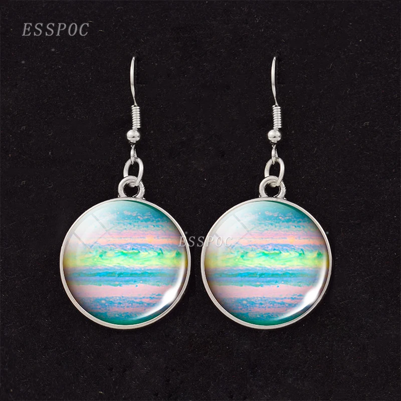 Креативные висячие серьги с галактикой стеклянные кабошоны для фото Галактики