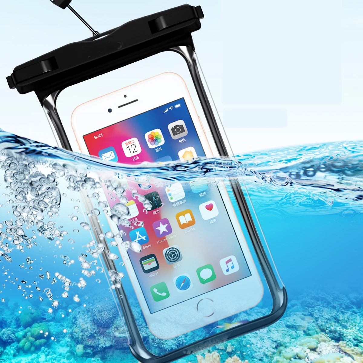 

20pcs Waterproof Phone Case for iPhone 12 11 Samsung Xiaomi Water Proof Phone Bag Pouch Bag Case IPX8 Universal Protection Cover