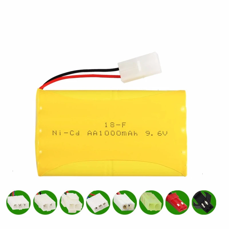 Upgrade 9.6v 1000mah NiCD Battery For Rc Toys Cars Tanks Trucks Robots Guns Boats AA Ni-CD Rechargeable Pack 3pcs | Игрушки и хобби