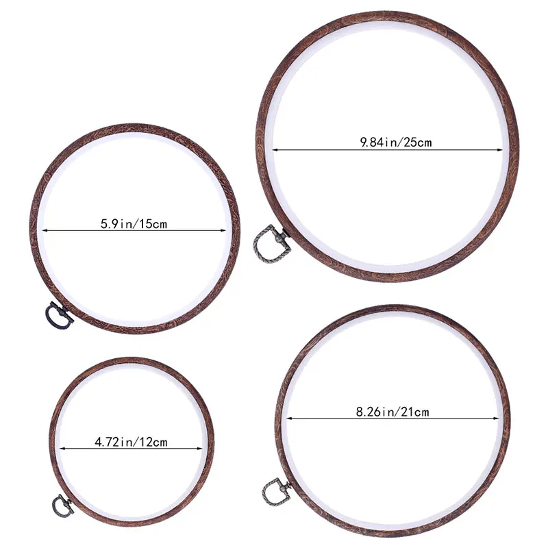 MIUSIE Wooden Plastic Frame Embroidery Hoop Ring Circle Round Loop For Cross Stitch Machine Hand Needle craft DIY Sewing Tools | Дом и сад
