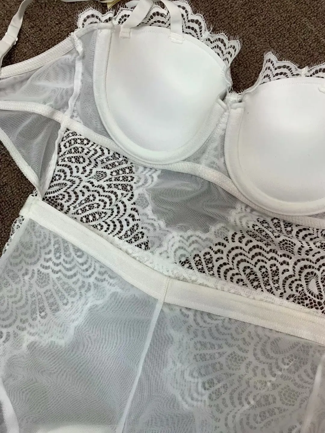 Сексуальное Кружевное Бюстье и корсет для женщин 2019 ажурное боди комбинезон с