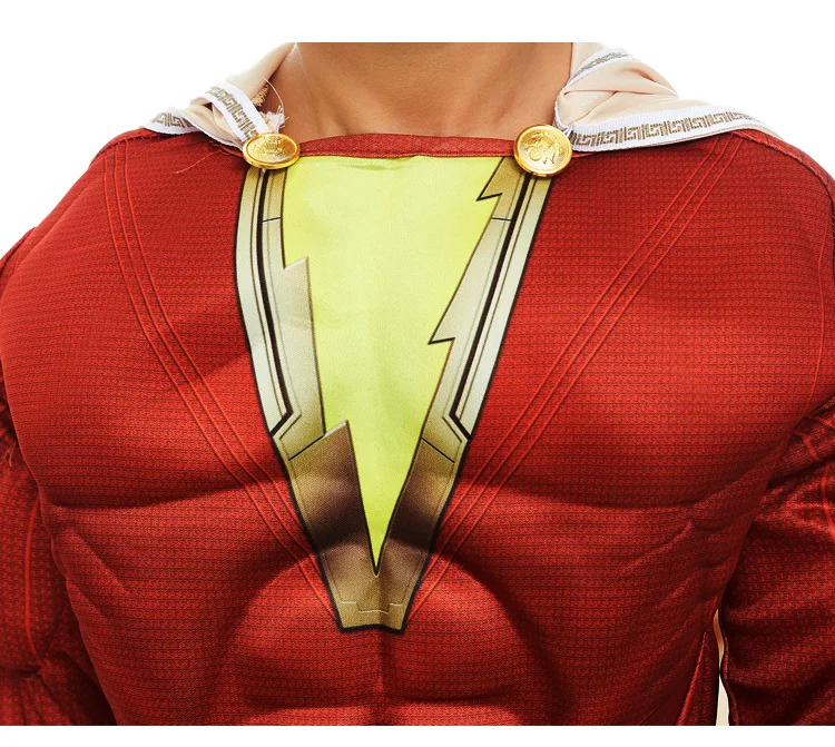 Костюм супергероя Shazam для мальчиков на Хэллоуин Марвел Капитан, Billy Batson, косплей недели, фантазийный костюм