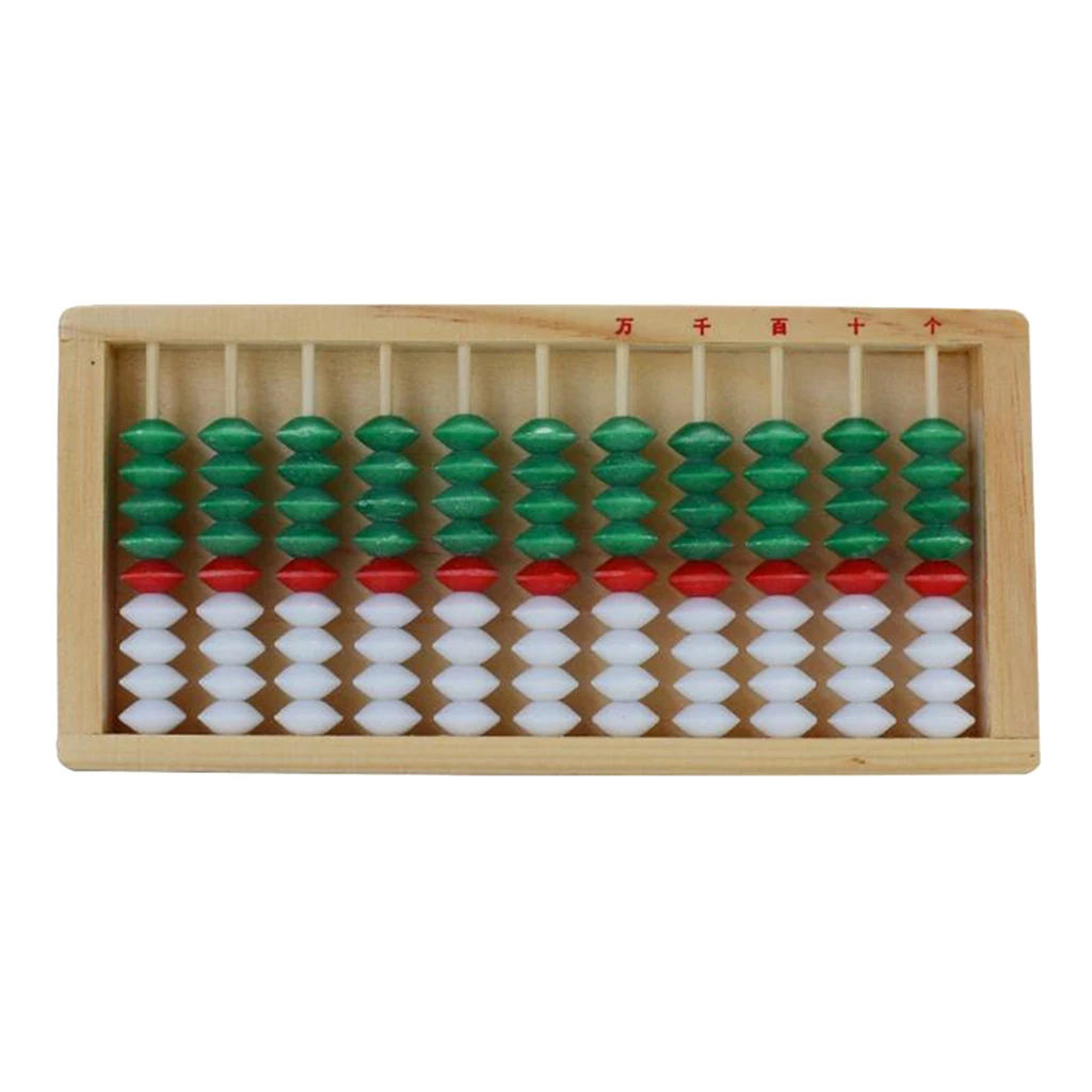 11 цифр стержни деревянные Abacus Китайский Японский калькулятор Счетный инструмент