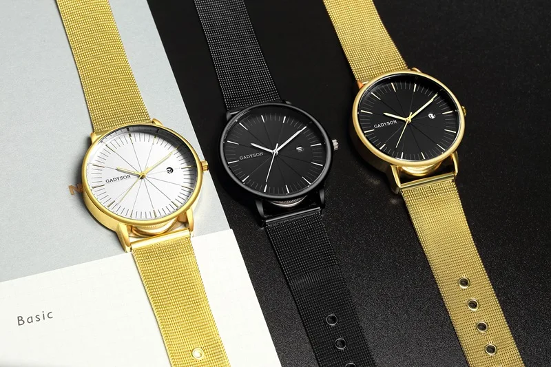 Модные кварцевые часы мужские 2019 Топ бренд класса люкс с календарем деловые