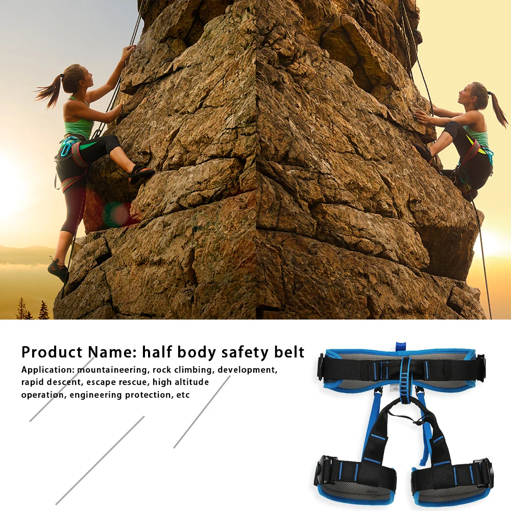 

Mountaineering Safety Belt Outdoor Sports Safety Belt Rock Climbing Survival Half Body Protection Harness Camping Equipment