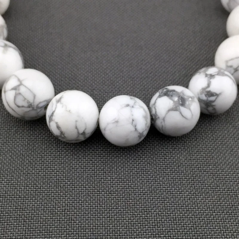 New Design 10mm White Howlite Turquoises Beaded Stretch Bracelet | Украшения и аксессуары