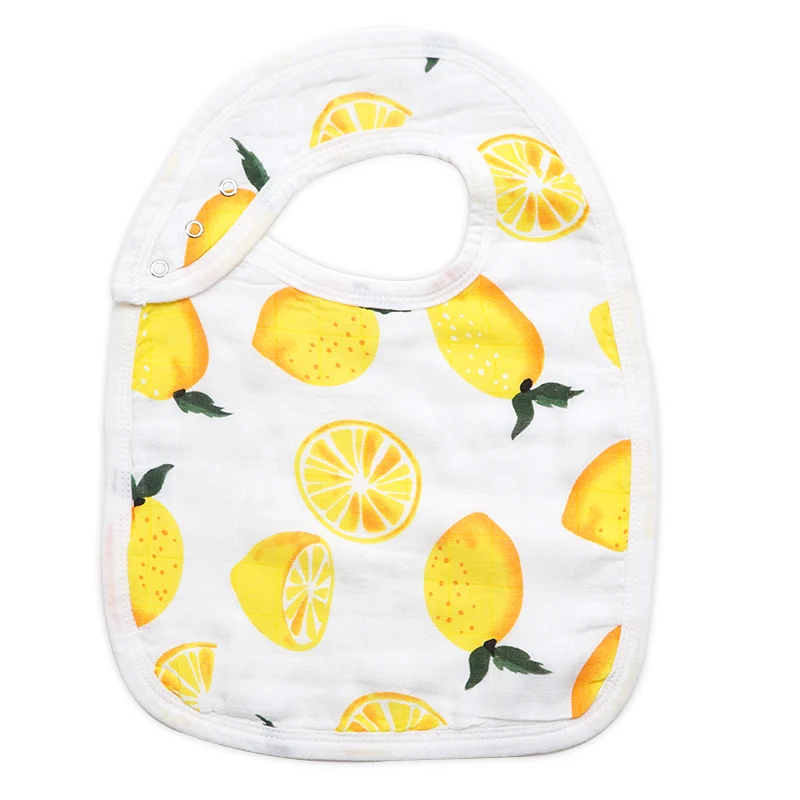 lemon Muslinlife детские нагрудники Новинка бамбуковый хлопок высокого качества Babadores Para Bebe слюнявчик для младенца полотенце для мальчиков и девочек - Цвет: lemon