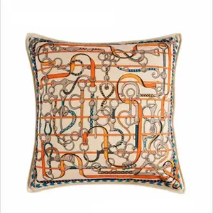 fashion new pillow back cushion sofa living room villa light luxury yang velvet orange pillowcase free global shipping