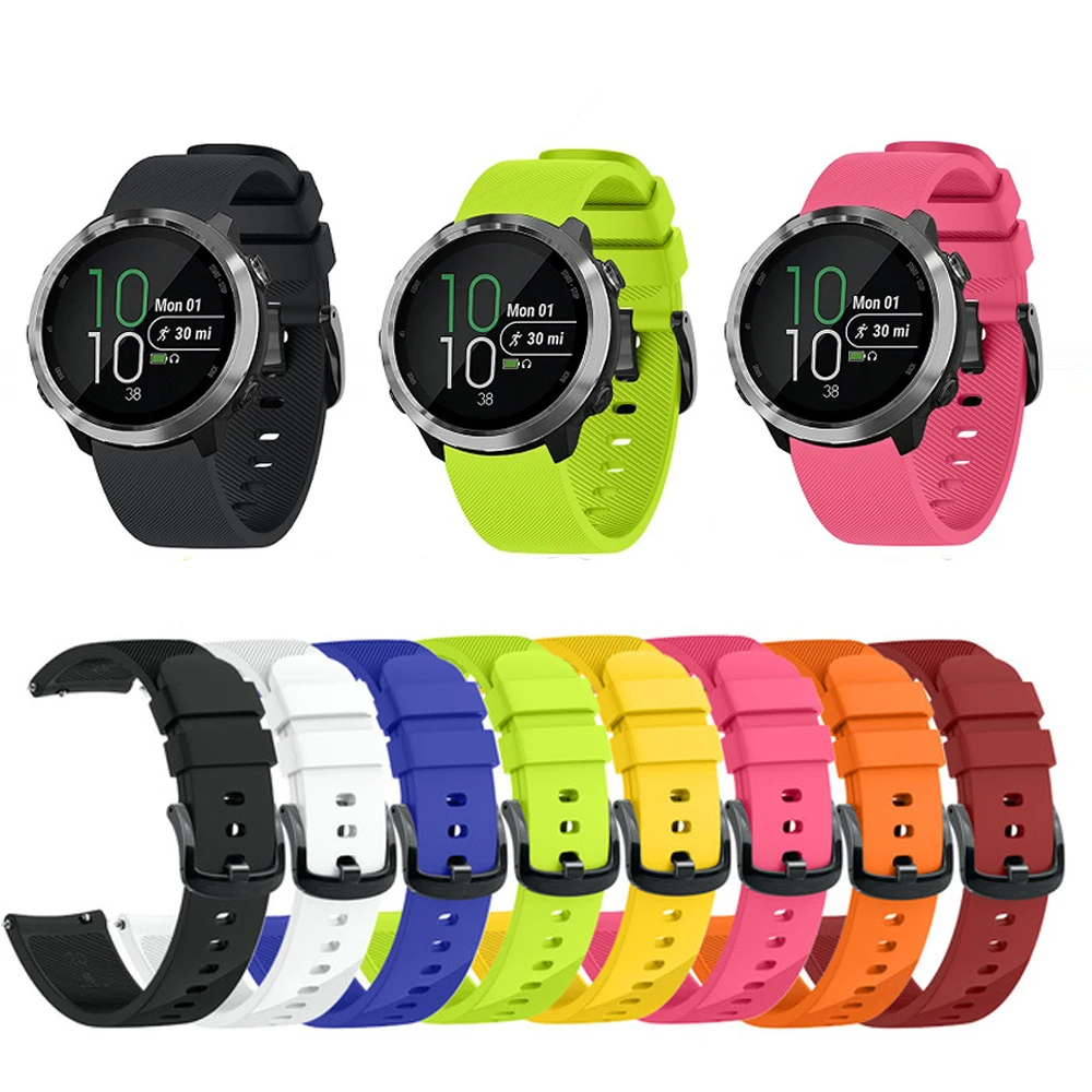 Цветной мягкий силиконовый сменный ремешок для Garmin vivoactive 3 vivomove3 HR смарт-браслет