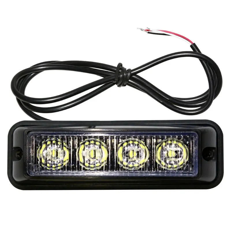 

12V 24V 4LED Car Emergency Light Flashing Led Strobe Light for t.u.k.Amber White