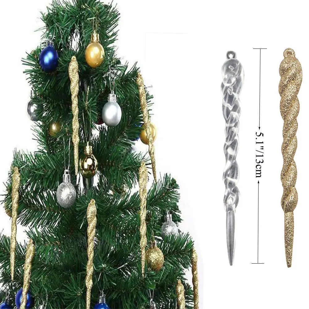 5 шт. 13 см имитация льда Рождественская елка висячие орнамент поддельная сосулька