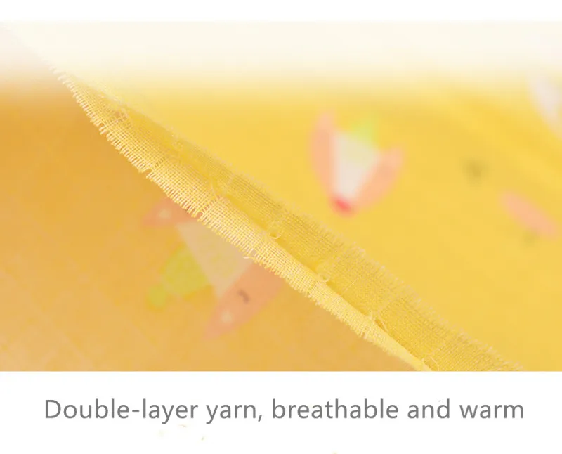 Рождественская детская одежда хлопковая двухслойная газовая ткань с принтом