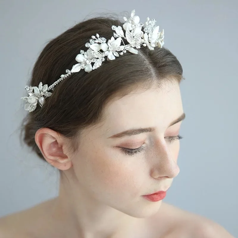 Роскошный пресноводный жемчуг цветочный свадебный гребень для волос античный