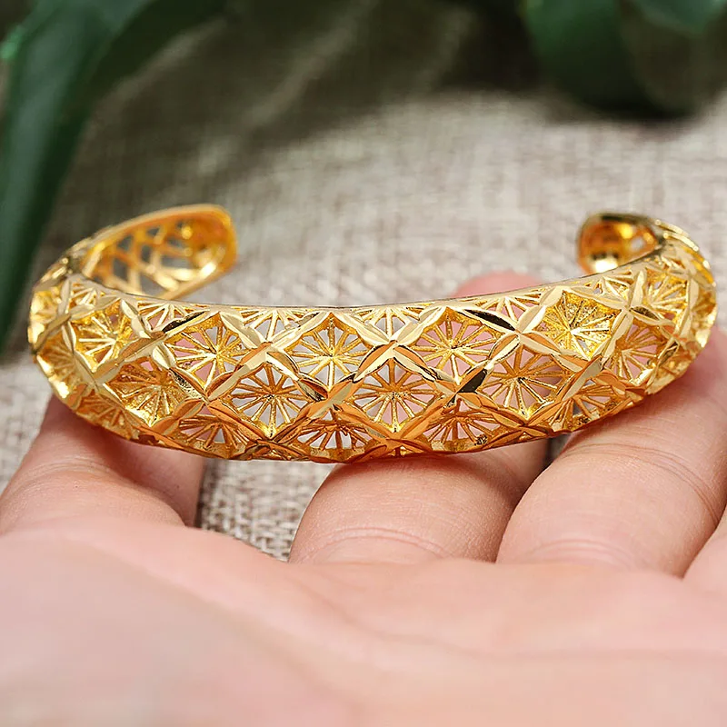 Модный браслет Африканский Эфиопия покрытый 24-каратным золотом панцирный