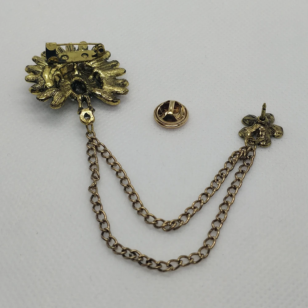 Броши в виде павлина и цветка Женская Длинная цепочка ювелирные изделия