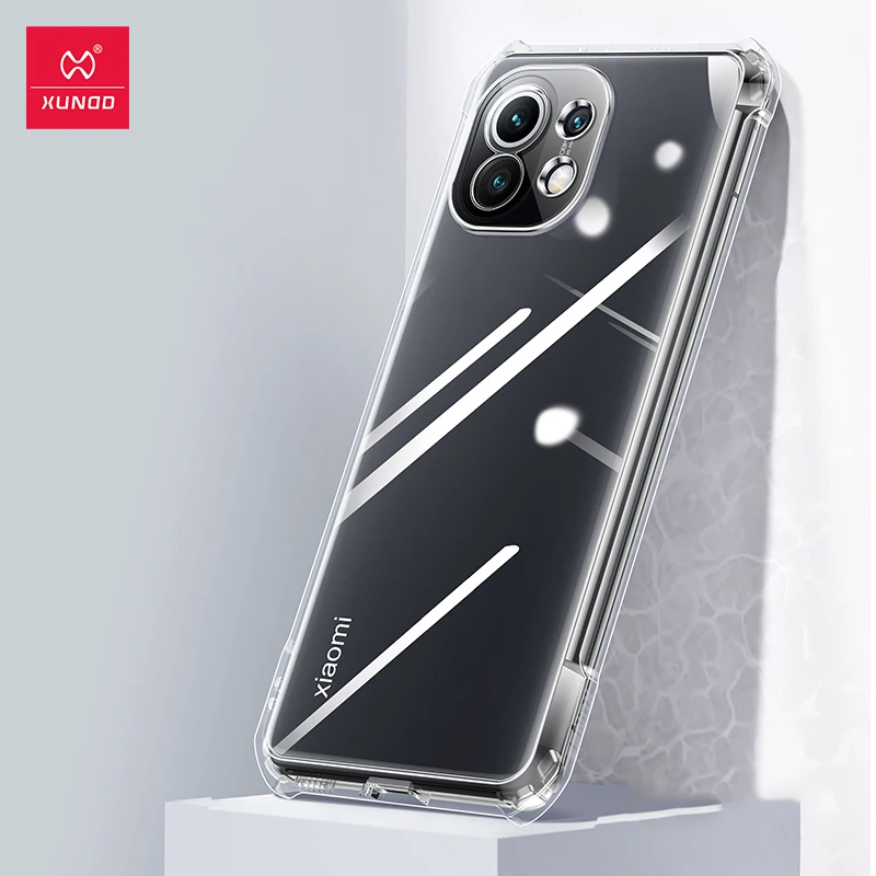 

For Xiaomi Mi 11,Mi 11 Phone Case,Xundd Shockproof Transparent Glove Glass Phone Cover Airbags Thin Phone Case for Xiaomi Mi 11