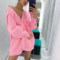 meiyangyoung v neck knitted sweater cardigan women single breasted oversized cardigans crop top autumn winter ladies sweater