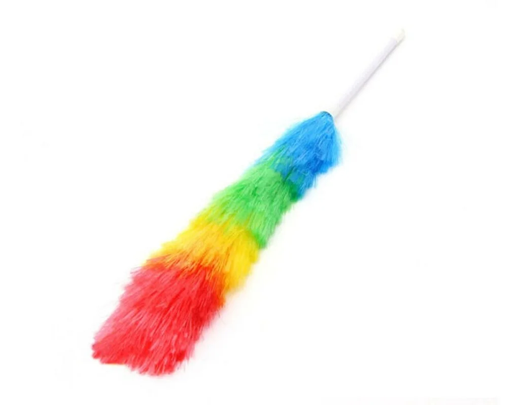 

2020 Adjustable Microfiber Dusting Brush Rainbow Feather Duster Air-condition Household Furniture Cleaning Accessories