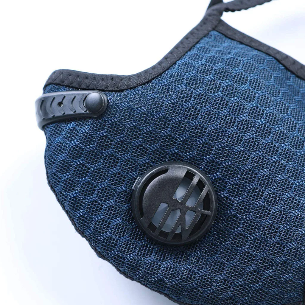 

Cycling Mask With Breathing Valve Activated Carbon Sports Safety Mask With 10 Filter Paper Outdoor Bicycle Riding Windproof Mask