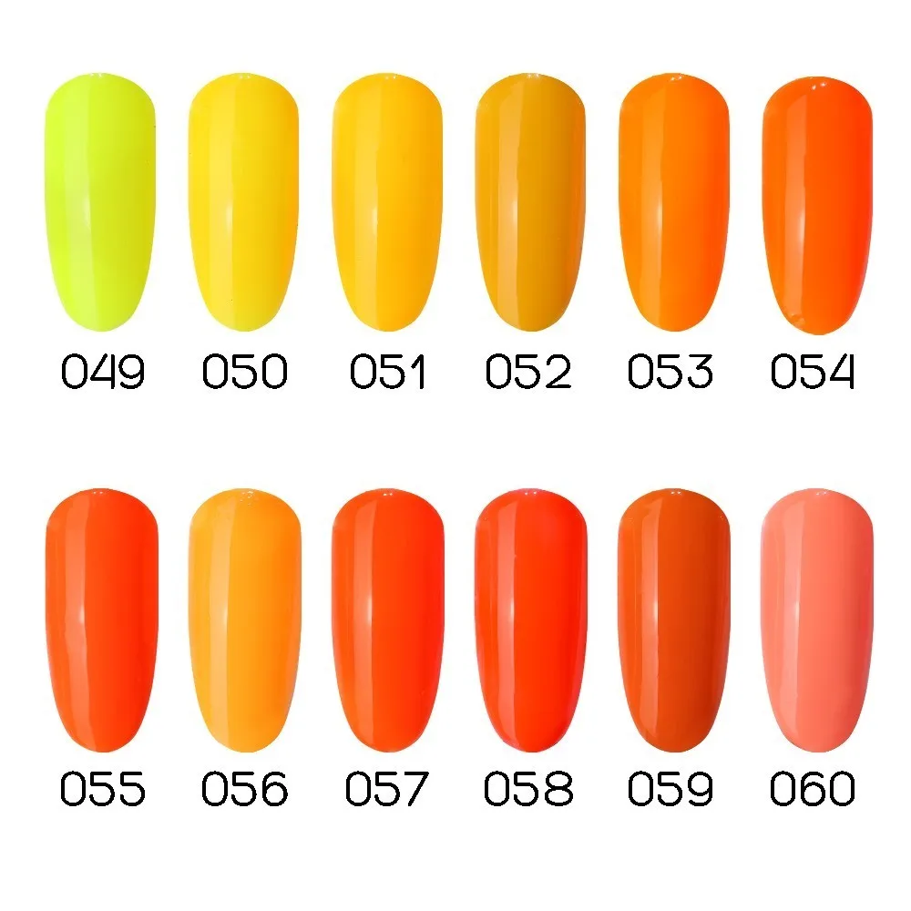 1 шт. органический неоновый желтый апельсиновый Гель лак для ногтей esmaltes 10 мл