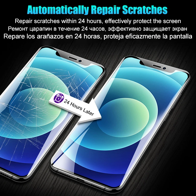 Гидрогелевая пленка для iPhone 13 11 12 Pro XS Max Защитная экрана XR SE 2020 7 8 Plus X смартфона 2-4