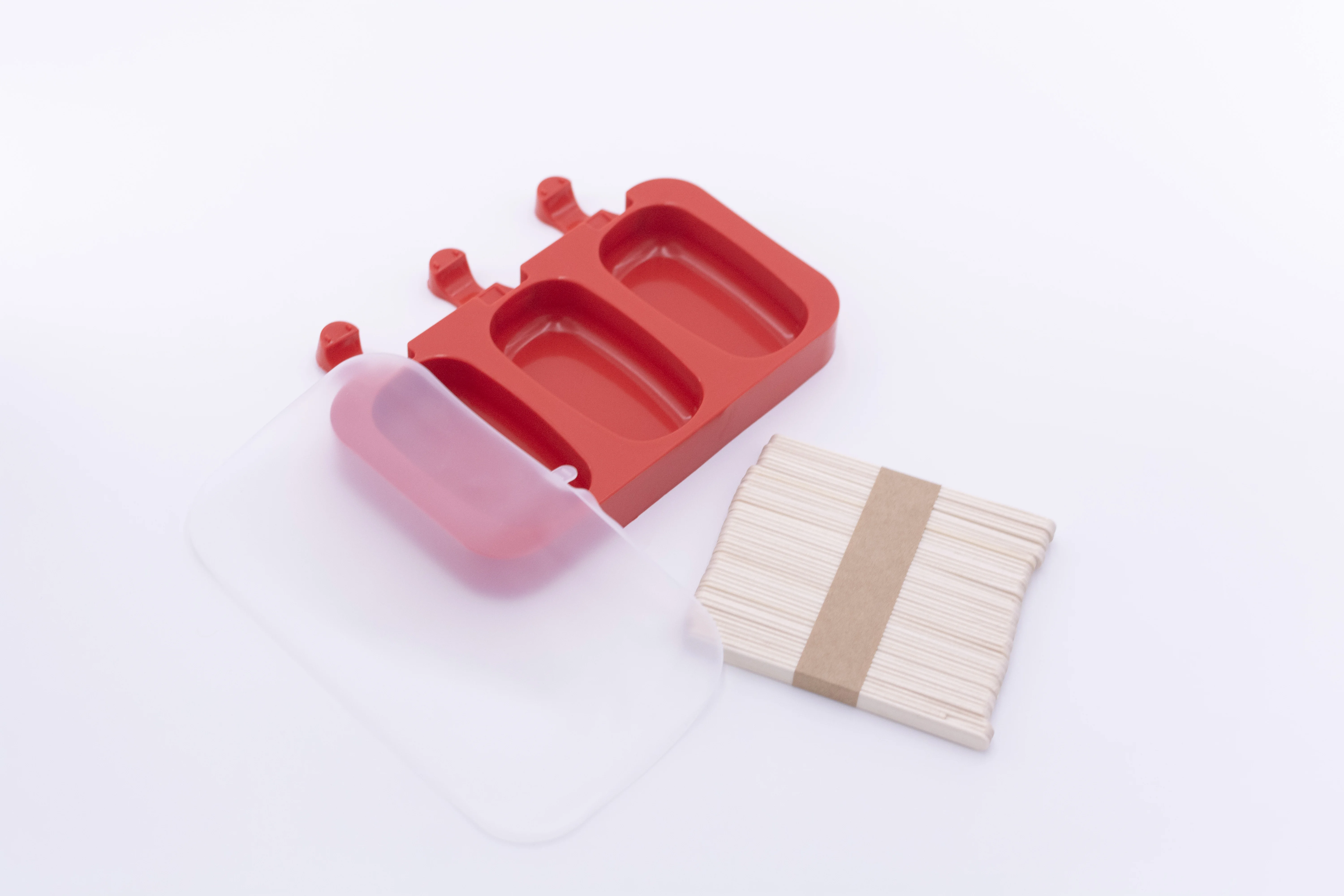 Силиконовые формы для фруктового мороженного плюс крышки и 50 деревянных палочек