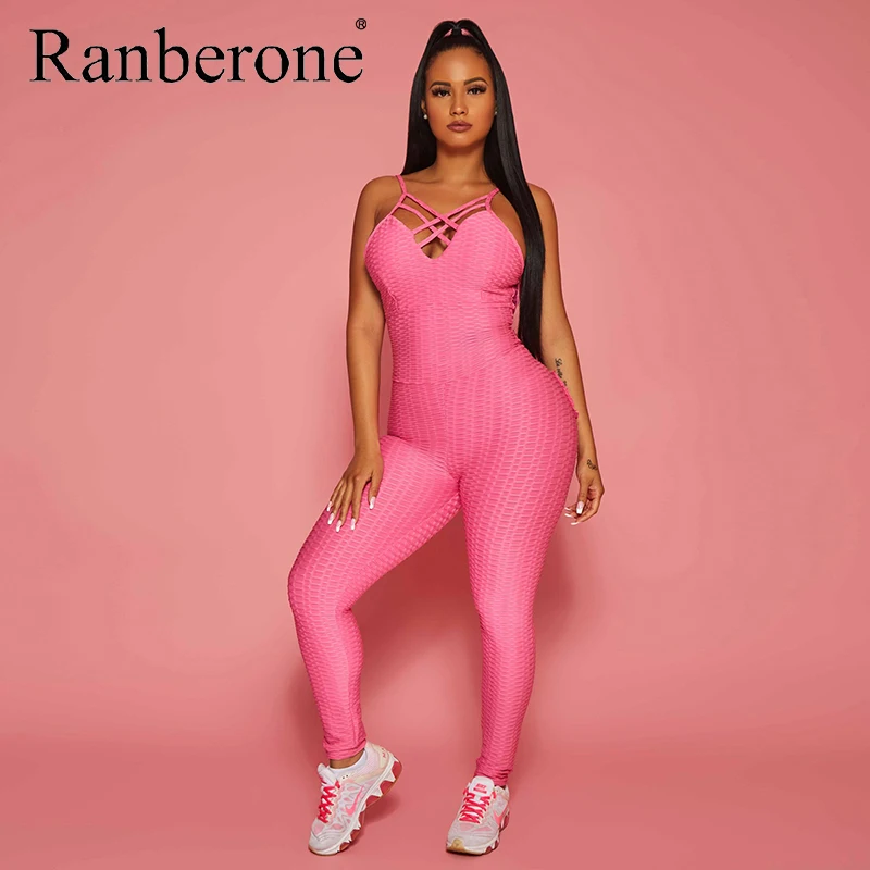 Женский комбинезон Ranberone 2020 с сотовым рисунком обтягивающие ягодицы