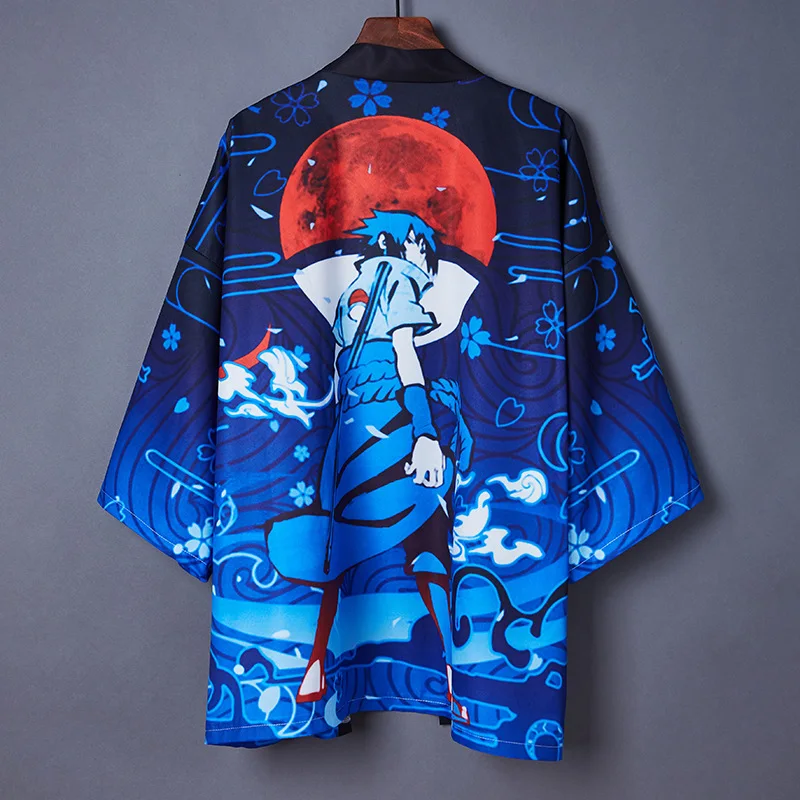 

Anime Hokage Ninja Uchiha Sasuke Kakashi Sharingan Cosplay Cloak Konoha Symbol Ninja Kimono Cardigan Bathrobe Pajamas Jumpsuit