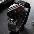 Мужские часы 2021 г., минималистичные часы, ультра-модные часы из нержавеющей стали, мужские часы