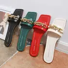 Тапки женские мягкие, сланцы, удобная домашняя обувь, плоская металлическая отделка, Ytmtloy, 2021