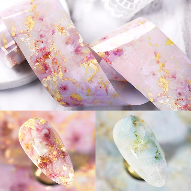 

1 Roll Pink Gold Sliver Nail Foils Sparkly Sky Glitter Nail Art Transfer Stickers Slider Paper Nail Art Manicures Decoration New