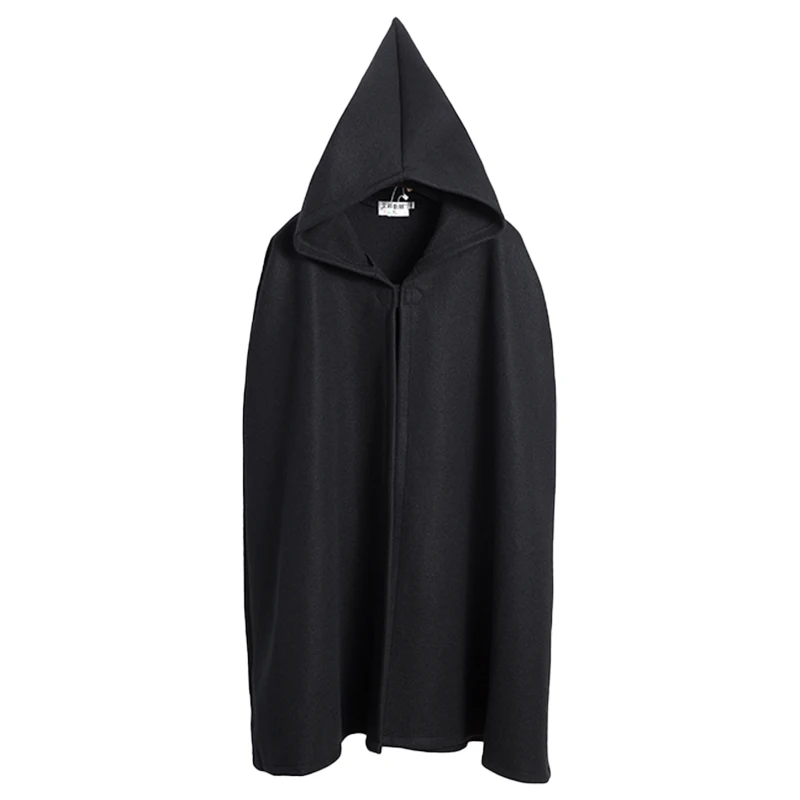 

M-4XL Woolen Coat Male British Wind Long Section Korean Version of The Loose Hooded Wizard Hat Cape Cloak Shawl Versatile Coat