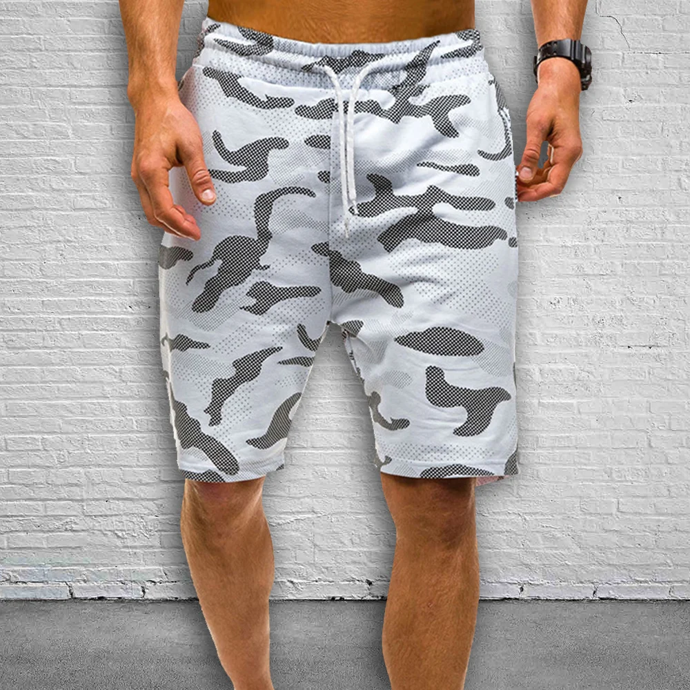 Мужские повседневные шорты модные с капюшоном камуфляжным принтом джоггеры