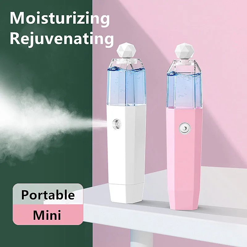 

2021 New Handheld Ultrasonic Mini Air Humidifier USB Rechargable Humidifier Air Diffuser Portable Steam Face Humidifier