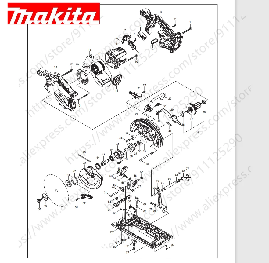 

Maktia for DHS680 Rotor switch stator handle housing bearing Spindle gear (Consult customer service)