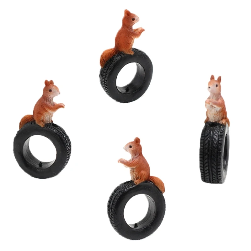 

Mini Squirrel Figurine Micro Landscape Miniature Fairy Garden Ornaments Decor