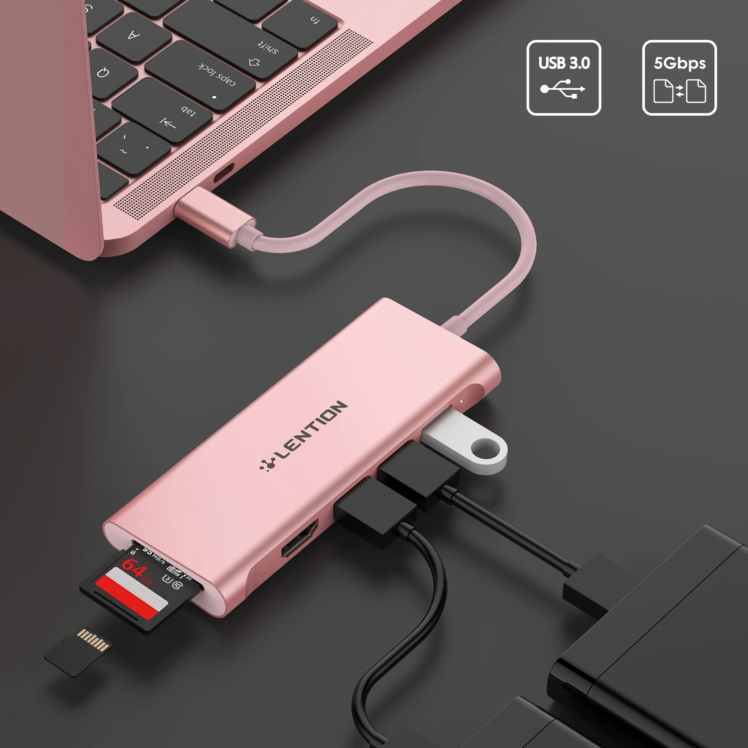 USB C концентратор Type на Multi 3 0 HDMI адаптер док-станция для 2020 MacBook Pro13 Huawei Mate 30